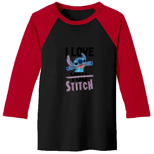 Discover Disney Valentines I Love Stitch Baseball Tees