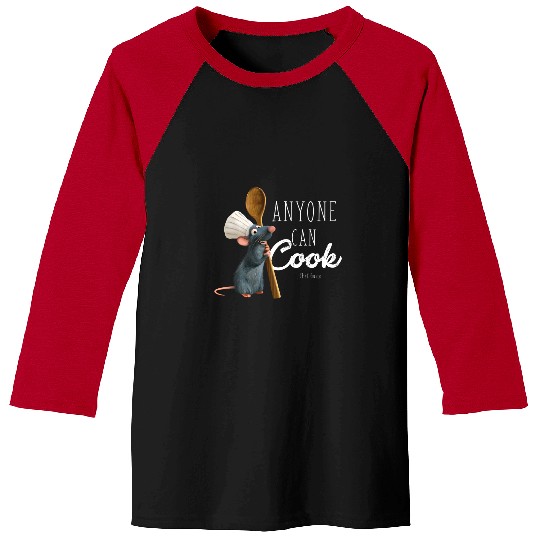 Disney Pixar Ratatouille Remy Anyone Can Cook Quote Baseball Tees