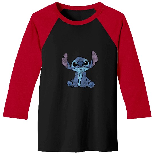 Discover Disney Lilo Stitch Distressed Stitch Portrait Baseball Tees