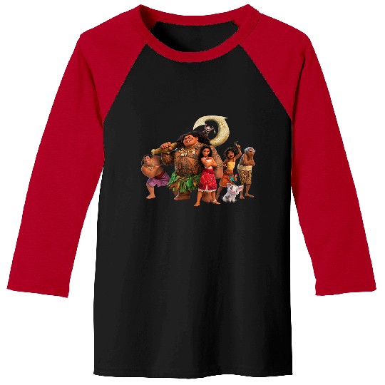 Disneyss Moana 2 Moanas Ocean Adventure Crew Group Together Baseball Tees