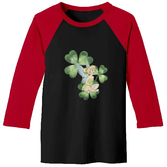 Disney Peter Pan St. Patrick's Day Tinker Bell Clover Retro Baseball Tees