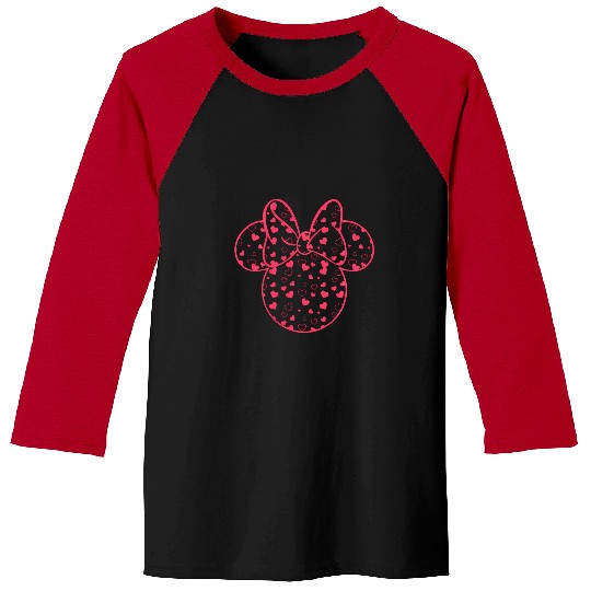 Discover Disney Mickey And Friends Minnie Valentine'S Day Heart Fill Baseball Tees