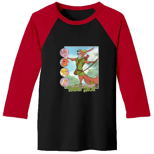 Discover Disney Robin Hood Classic Disney Film Retro Baseball Tees