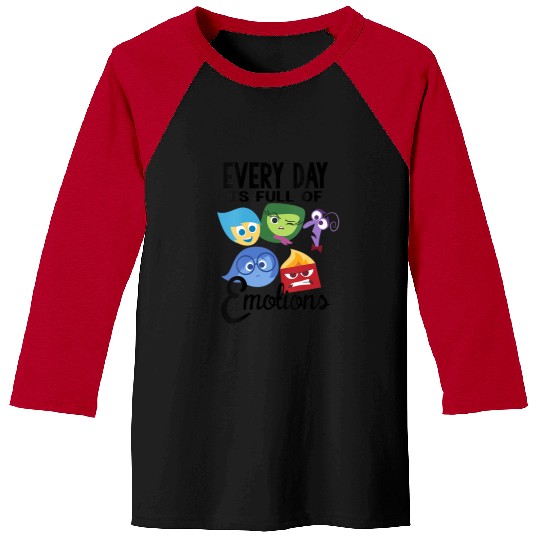 Disney Pixar Inside Out Every Day Is Full Of Emotions Group V-Neck Baseball Tees