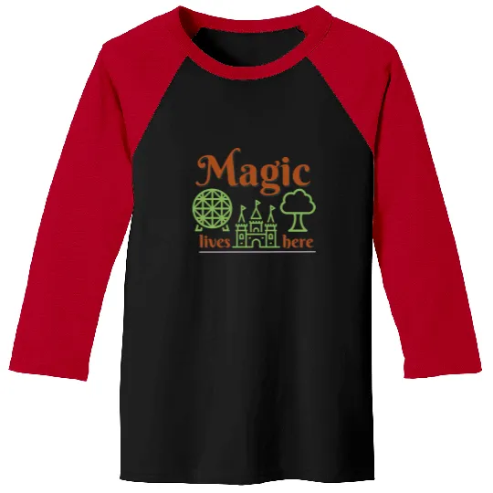 Discover Magic Lives in Disney Parks TShirt Baseball Tees