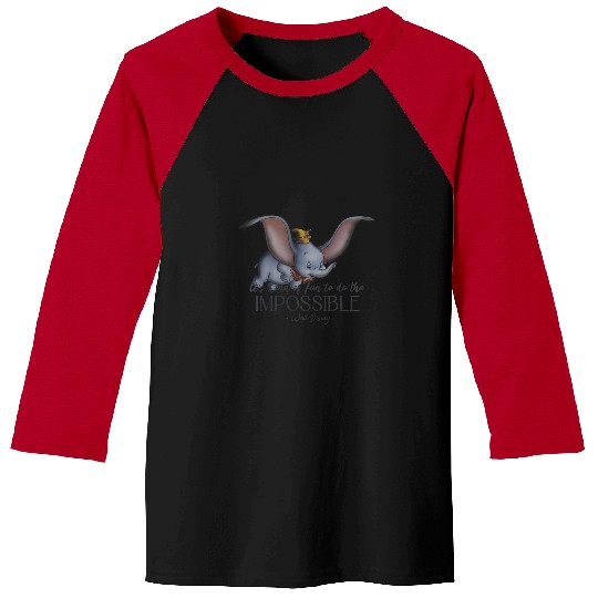 Discover Disney 100 Dumbo Classic Walt Disney Quote Baseball Tees