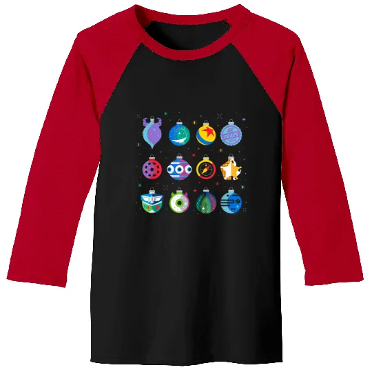 Discover Disneyss And Pixars Christmas 12 Holiday Character Ornaments Baseball Tees