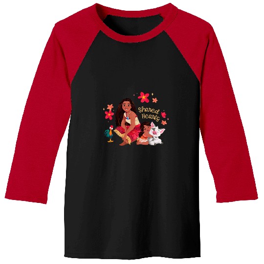 Disney Moana 2 Moana Simea Pua Heihei Shared Hearts Baseball Tees