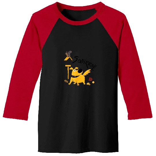 Discover Disney and Pixars Dug Days Squirrel Bird Feeder Baseball Tees