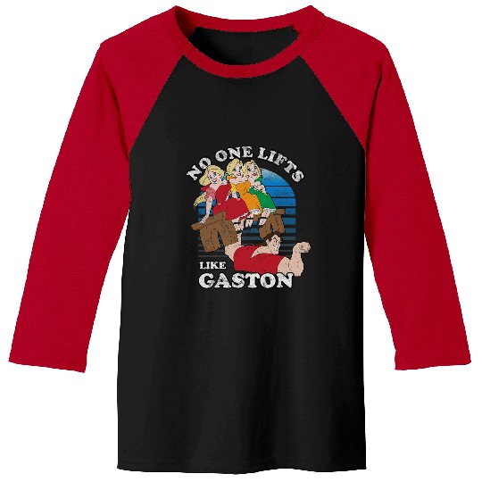 Disney Beauty and the Beast Retro No One Lifts Like Gaston Baseball Tees