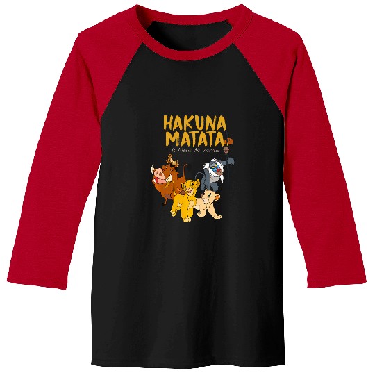 Discover Disney Lion King Classic It Means No Worries Baseball Tees