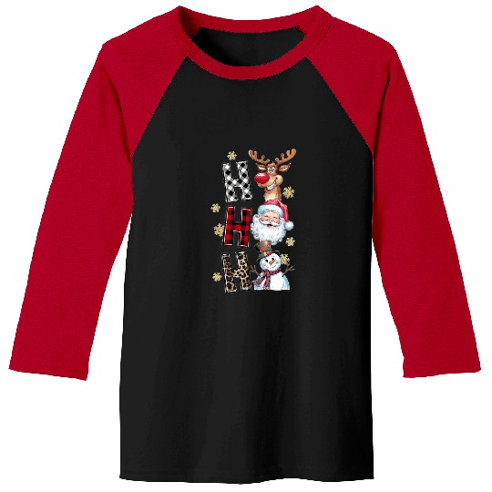 Disney Christmas - Hohoho - Deer Santa - Olaf The Snowman Baseball Tees