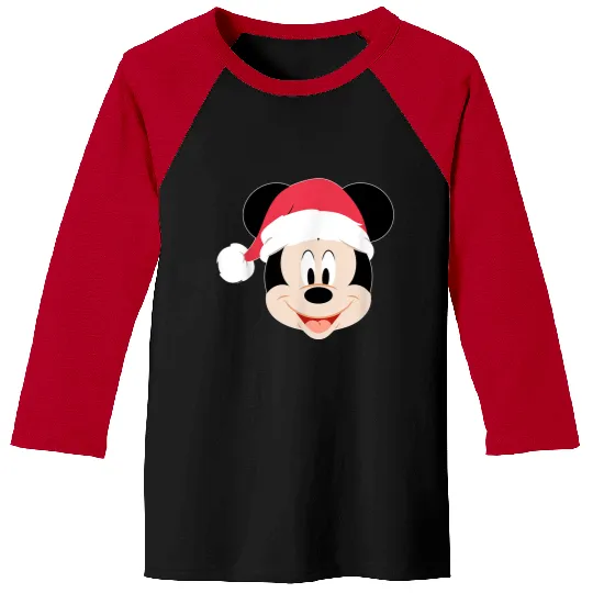 Discover Disneyss Mickey Mouse In Santa Hat Happy Christmas Holiday Baseball Tees