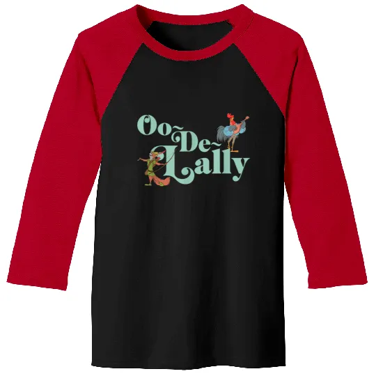 Disneyss Robin Hood Oo de lally Iconic Quote Chest Text Logo Baseball Tees