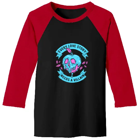 Disney Villains Valentine'S Day Love Story Poison Apple Logo Baseball Tees