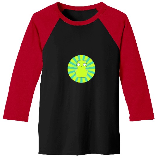 bobs burgers kuchi kopi lime green hypno wheel Baseball Tees