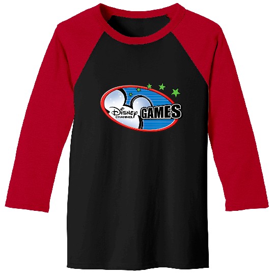 Womens Disney Channel Games Logo V-Neck Baseball Tees