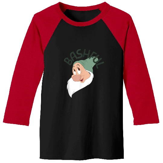 Disneyss Snow White And The Seven Dwarfs Bashful Big Faces Baseball Tees
