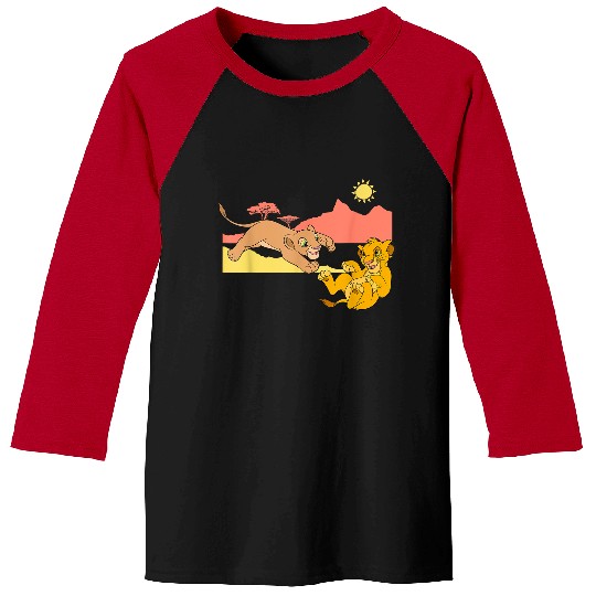 Disneyss The Lion King Young Simba Nala Playing Baseball Tees