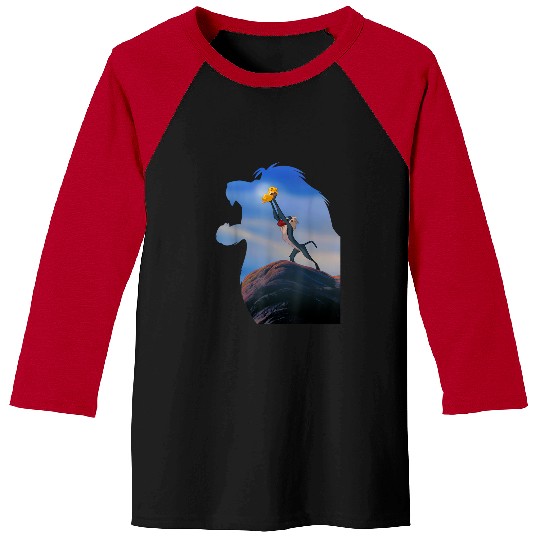 Disneyss Lion King Rafiki Holding Baby Simba Graphic Baseball Tees