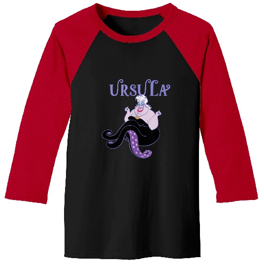 Disneyss The Little Mermaid Ursula Vintages Villain Portrait Baseball Tees