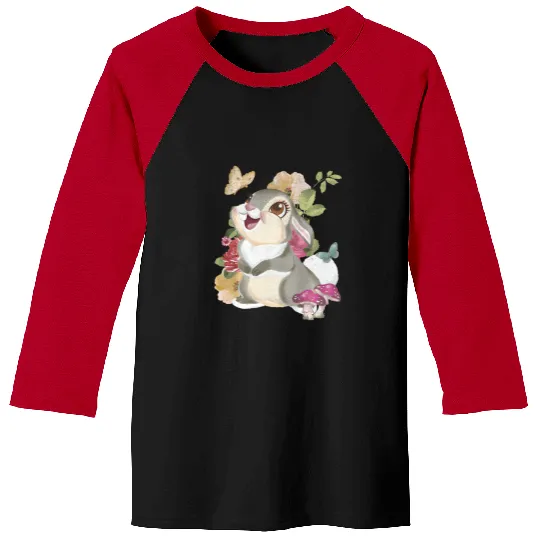 Disney Bambi Thumper Vintage Floral Portrait Baseball Tees
