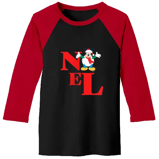 Disneyss New Mickey Mouse Christmas Snowman Noel Corner Art Baseball Tees
