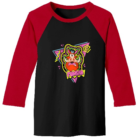Disneyss The Lion King Scared Pumba 90 Retro Chest Logo Baseball Tees