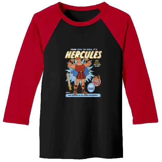 Disney Hercules Action Figure Poster Baseball Tees