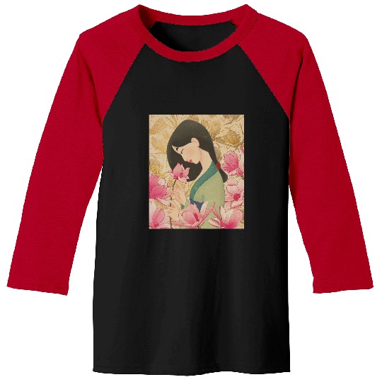 Disney Mulan Floral Baseball Tees