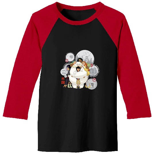 Disney Big Hero 6 TV Series Baymax Hugs Graphic Baseball Tees