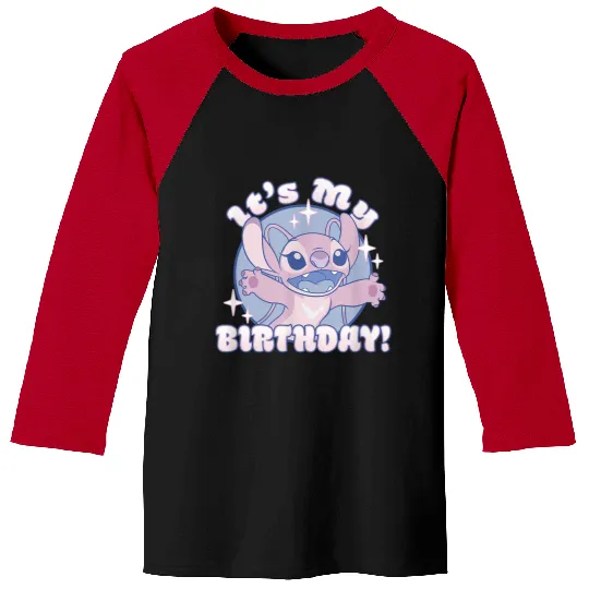 Disneys Lilo Stitch Angel It's My Birthday Sparkle Baseball Tees