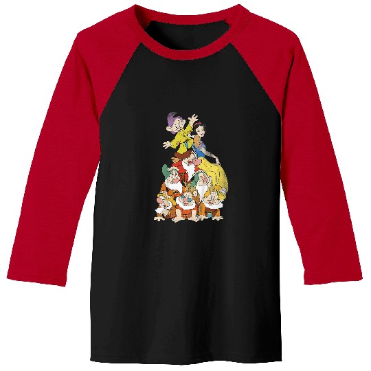 Disneys Snow White Seven Dwarf Stack Baseball Tees