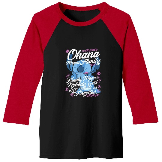 Disneys Lilo Stitch Stitch Day Ohana Means Family Baseball Tees