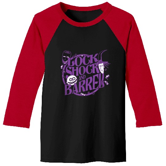 Disneyss The Nightmare Before Christmas Lock Shock Barrel Baseball Tees
