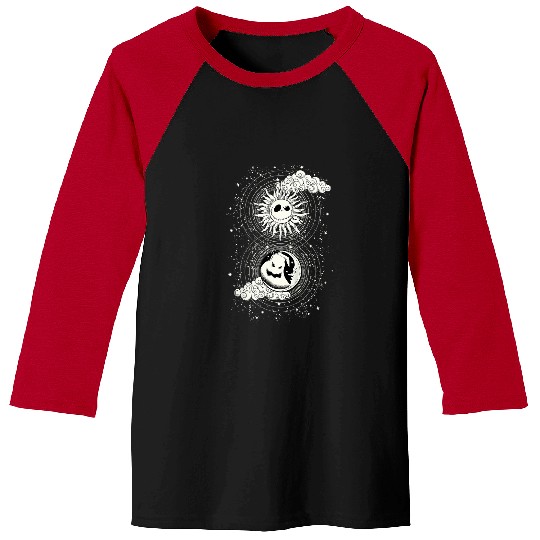 Disneyss The Nightmare Before Christmas Skellington Sun Moon Baseball Tees