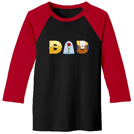 Disneyss Beauty And The Beast Belle Fathers Day Birthday Dad Baseball Tees