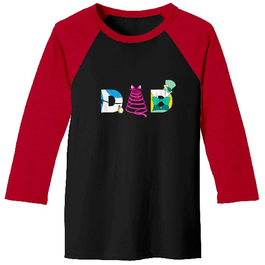 Disneyss Alice In Wonderland Fathers Day Birthday Best Dad Baseball Tees