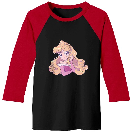 Disneyss Sleeping Beauty Cute Aurora Manga Version Portrait Baseball Tees