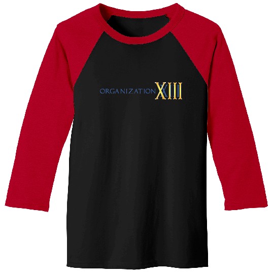 Disneyss Kingdom Hearts Organization Xiii Big Chest Text Logo Baseball Tees