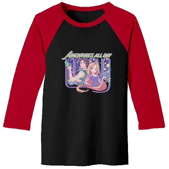 Disneyss Tangled Adventures All Day Manga Version Chest Poster Baseball Tees
