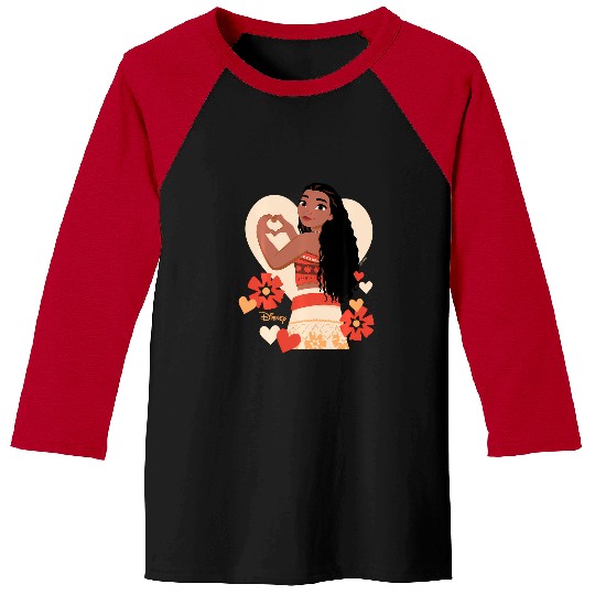 Disney Princess - Moana Heart Valentine'S Day Baseball Tees