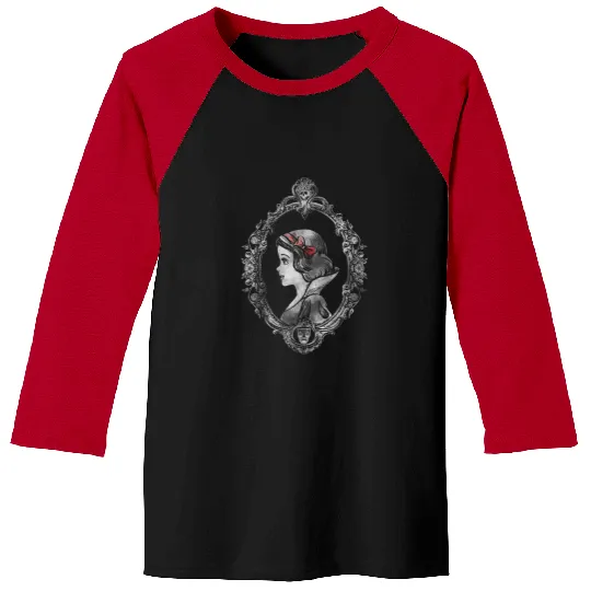 Disneyss Snow White Framed Side Profile Faded Portrait Baseball Tees