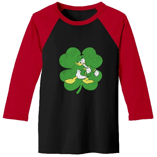 Disney Donald Duck Retro Shamrock St. Patrick's Day Baseball Tees