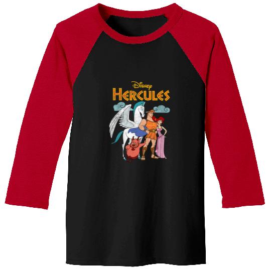 Disney Hercules Classic Hero Group Shot Vintage Poster Baseball Tees