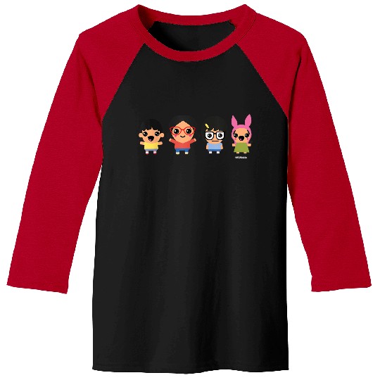 Bobs Burgers Chibi Kawaii Linda Gene Tina And Louise Baseball Tees