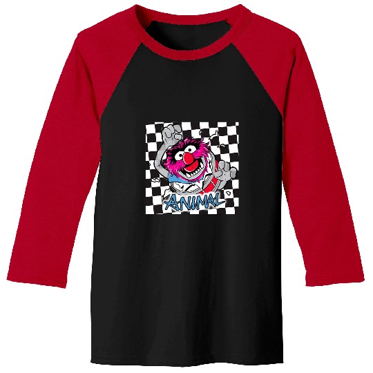 Disney The Muppets Rockstar Animal Checkerboard Portrait Baseball Tees
