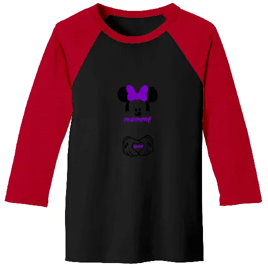 Minnie Mouse Mommy and Baby Maternity  -Disney Pregnancy - Pregnancy  - Bump  - - Disney  - Disneyland - Disney World 3 Baseball Tees