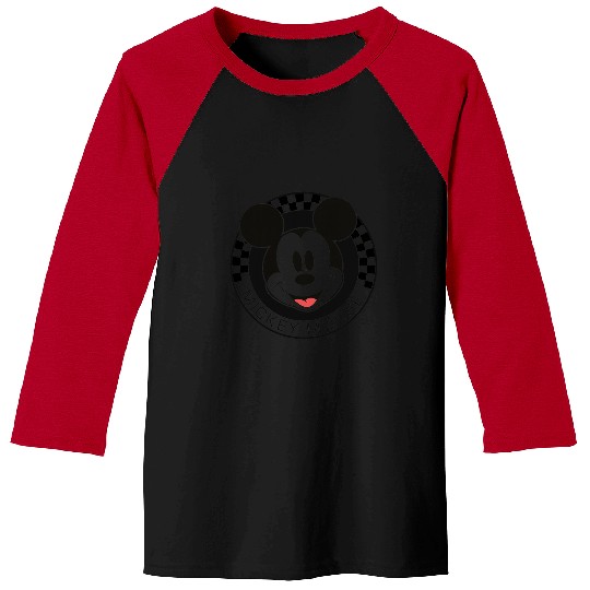 Disney Mickey And Friends Mickey Mouse Checkerboard Circle Short Sleeve  For unisexchild Baseball Tees