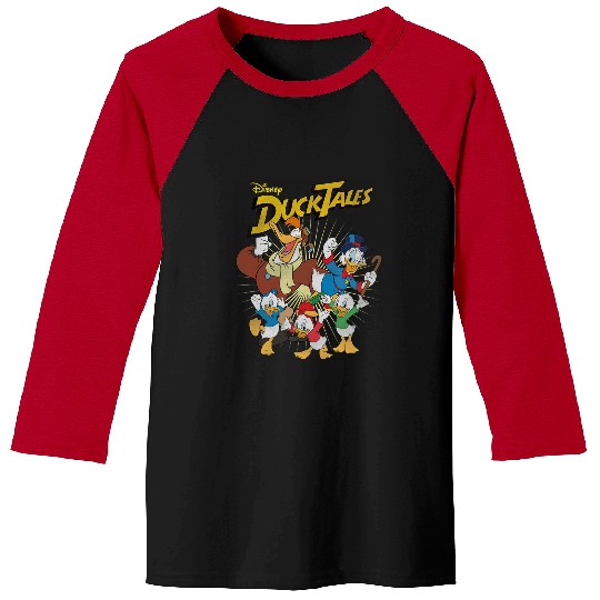 Disney DuckTales Main Characters Full Of Joy Group Shot Baseball Tees